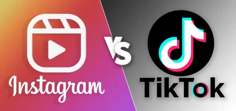 Instagram versus TikTok banner